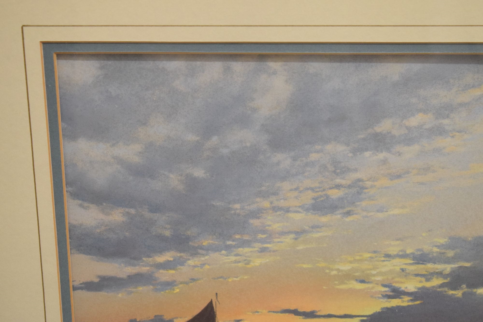 Artwork by Christine Slade, Thames Barges, East Anglia, Made of Pastel