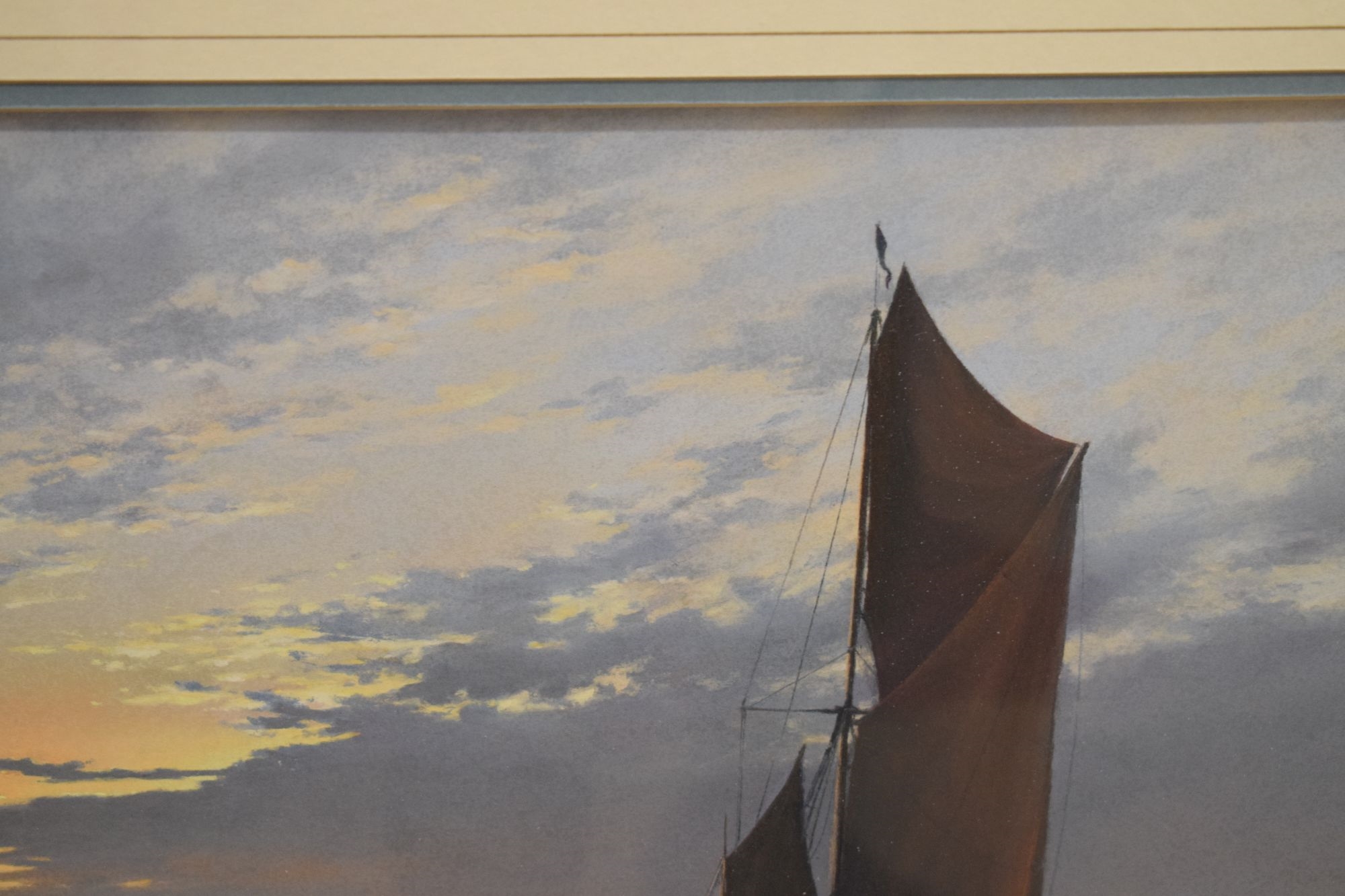 Artwork by Christine Slade, Thames Barges, East Anglia, Made of Pastel