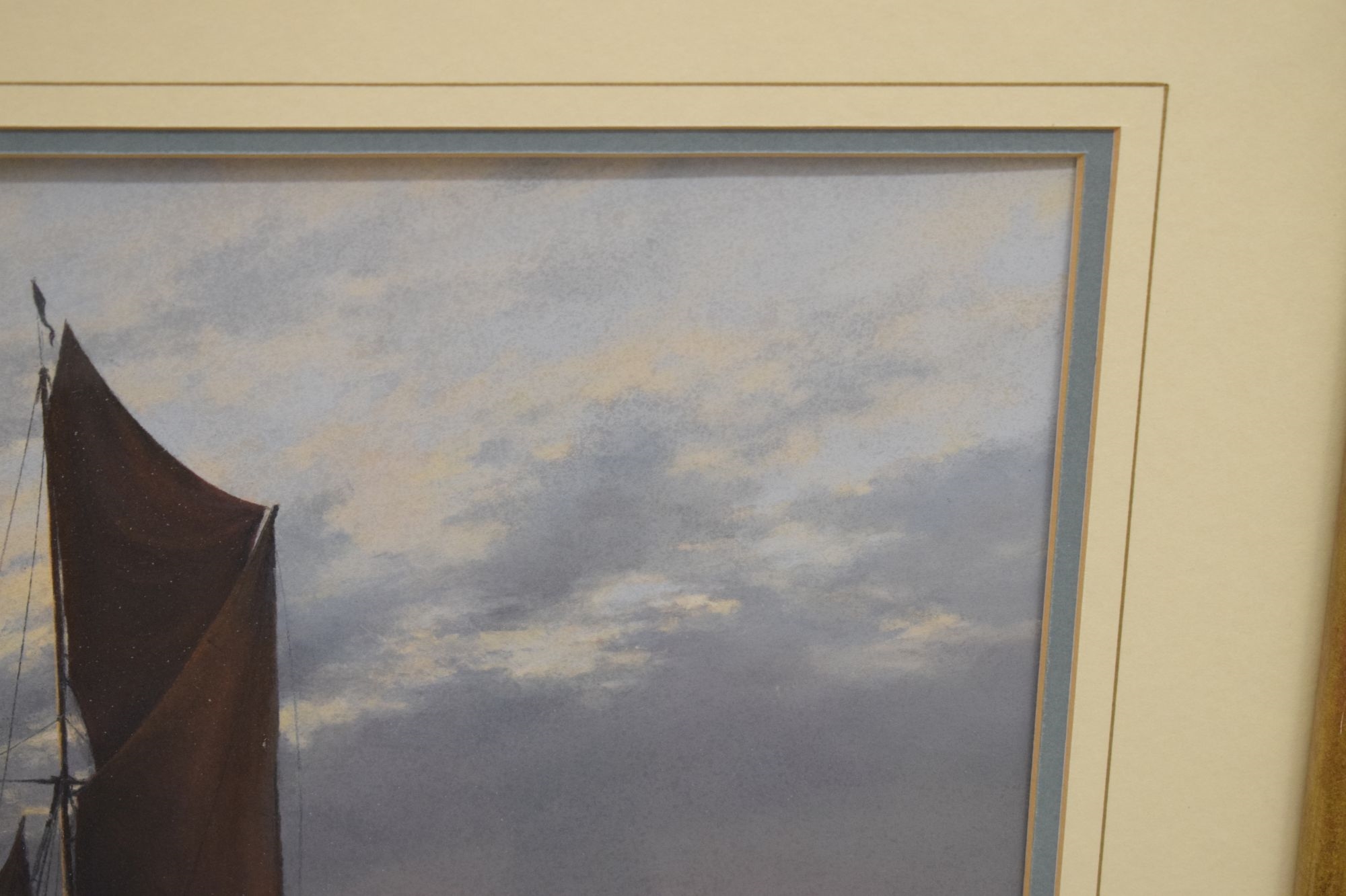 Artwork by Christine Slade, Thames Barges, East Anglia, Made of Pastel