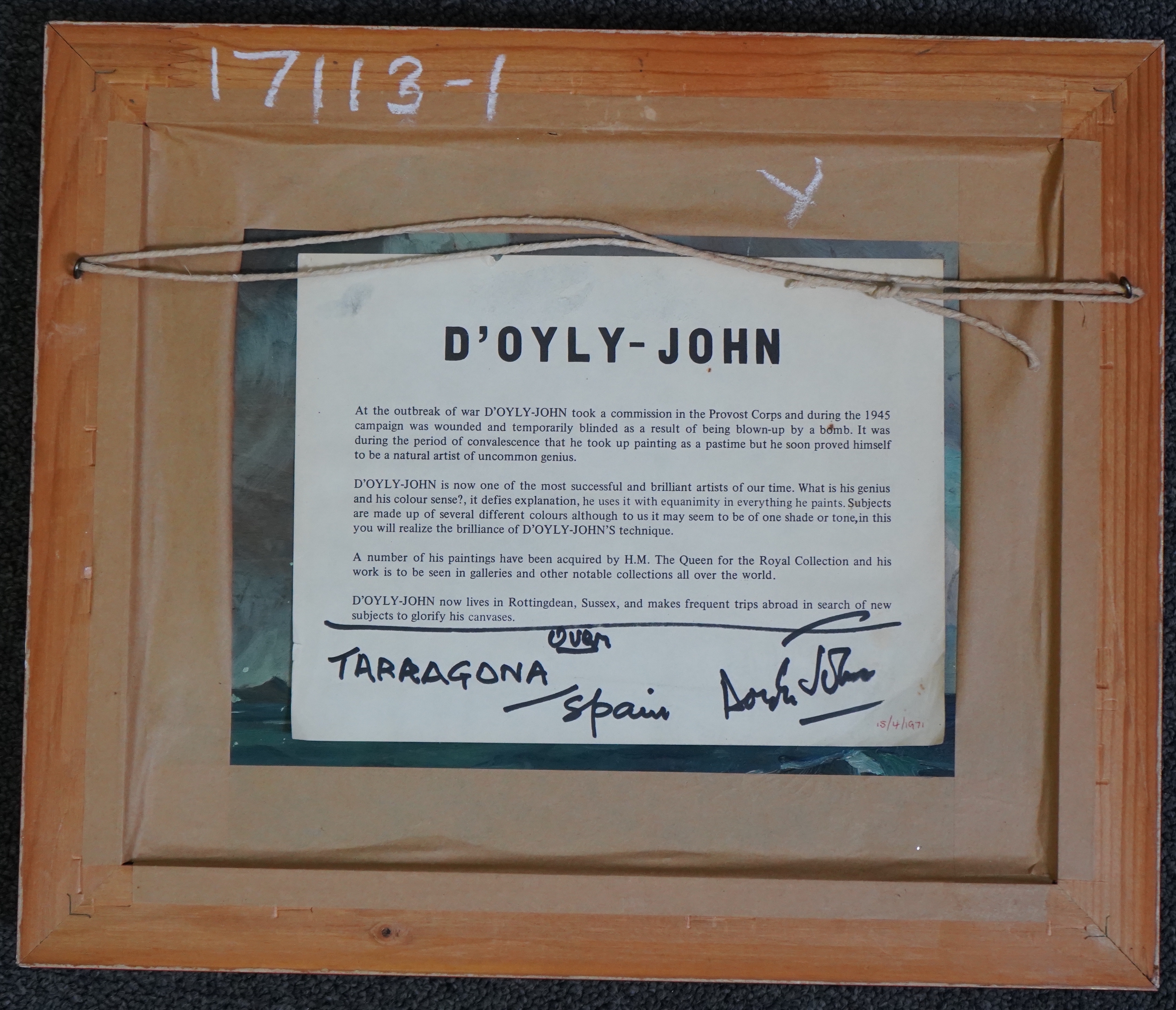 Cecil R. D'Oyly-John | Cecil Rochfort D'Oyly John (English, 1906-1993 ...