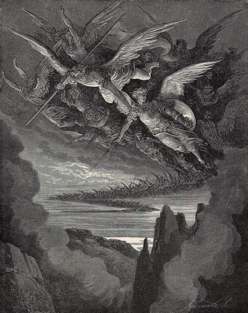 Gustave Doré | Gustave Dore Bad Angels in Hell (Milton's Paradise Lost ...