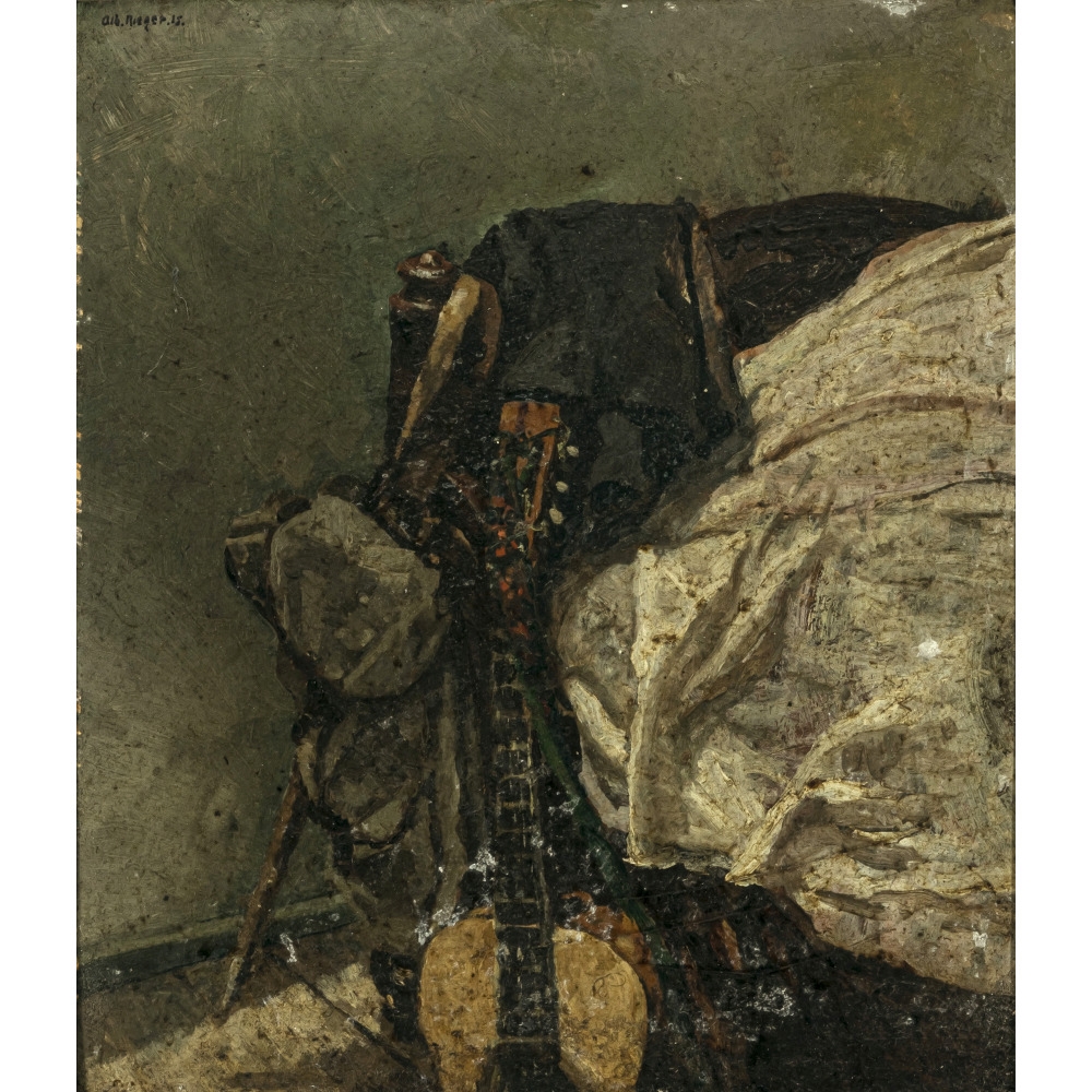 Albert Rieger | Albert Rieger - Still life with guitar and backpack ...