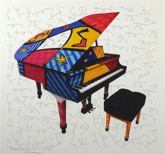 Romero Britto | ROMERO BRITTO Art That is Music For My Eyes | MutualArt