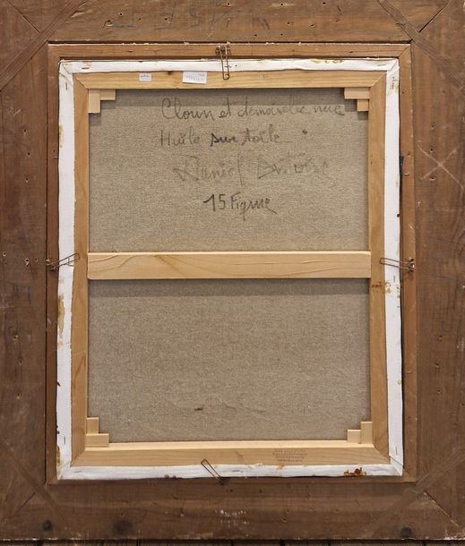 Artwork by Daniel-Antoine , Clown and Naked Damsel, Made of Oil on canvas