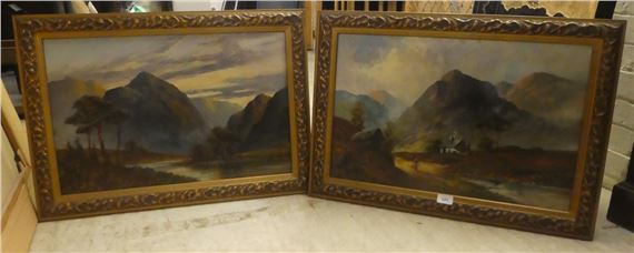 Two Scottish highland studies by W. Richards, late 19thC