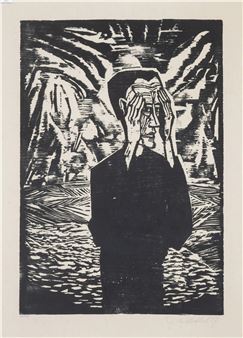 209Erich Heckel (1883-1970)Mann In Der Ebene (Rathenau 305)Woodcut - Erich Heckel
