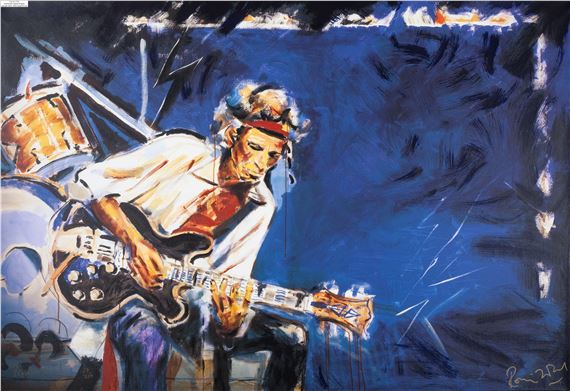 Ronnie Wood 1999年絵画作品カレンダー希少品 Ronnie Wood | Conversation Piece II Screenprint on Canvas (2005