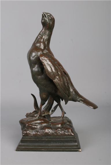 Jules Moigniez , a bronze sculpture modelled as a by Jules Moigniez
