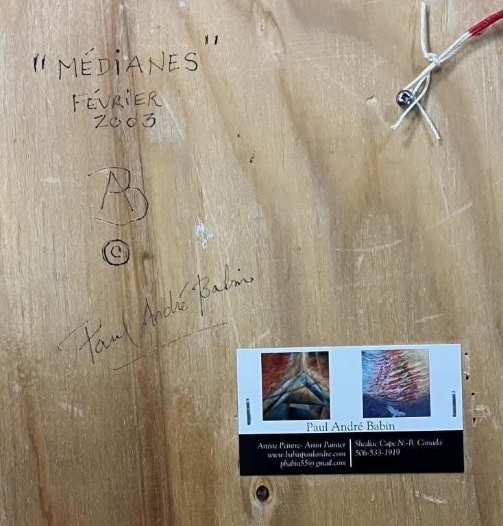 Artwork by Paul André Babin, PAUL ANDRÉ BABIN - MEDIANES - 2003, Made of ACRYLIC PAINT