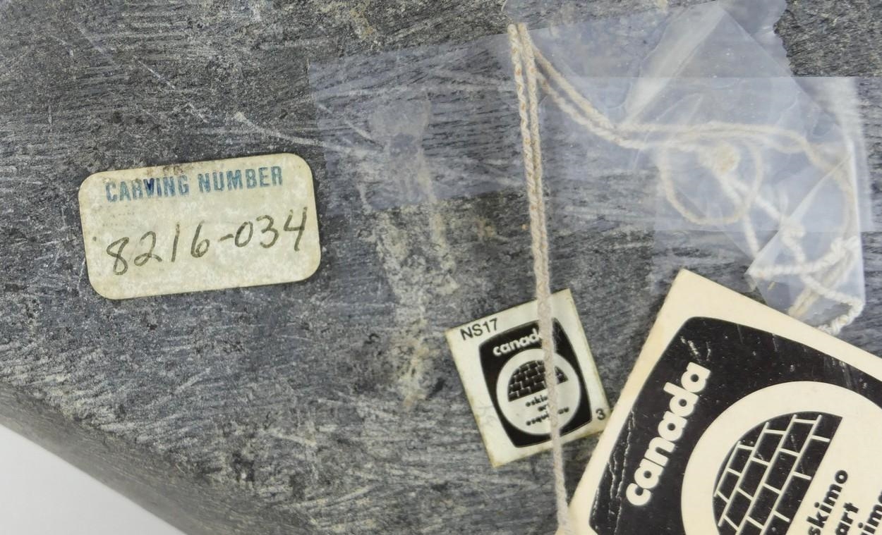 Artwork by Paul Alikiswa, Bear and Seal, Made of Stone sculpture