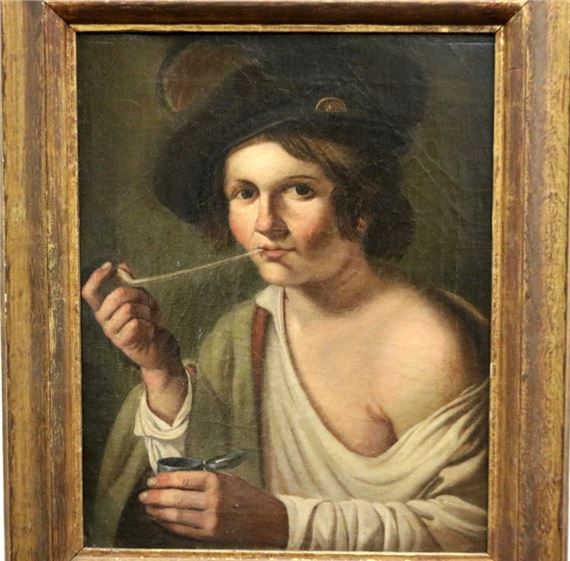 Italian School, 18th Century | Portrait Of Young Man With A Pipe ...