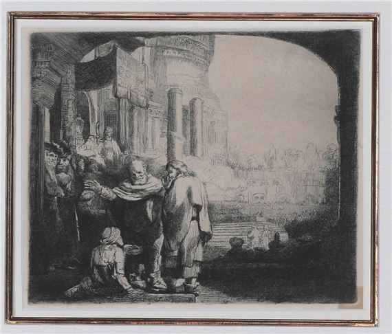 Rembrandt van Rijn | St Peter and St. John Healing a Cripple at the ...