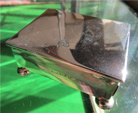 Guido Silvestri | Silver Rectangular Form Desk Box Hinged Cover Bun ...