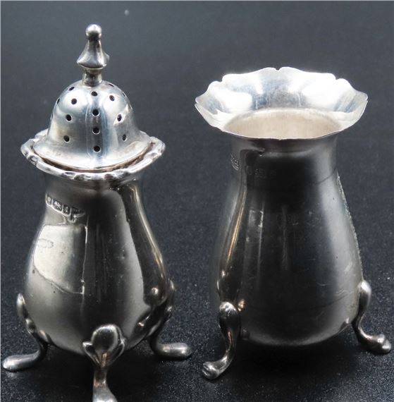 Guido Silvestri | Silver Table Cruet and Silver Table Salt Shaped Form ...