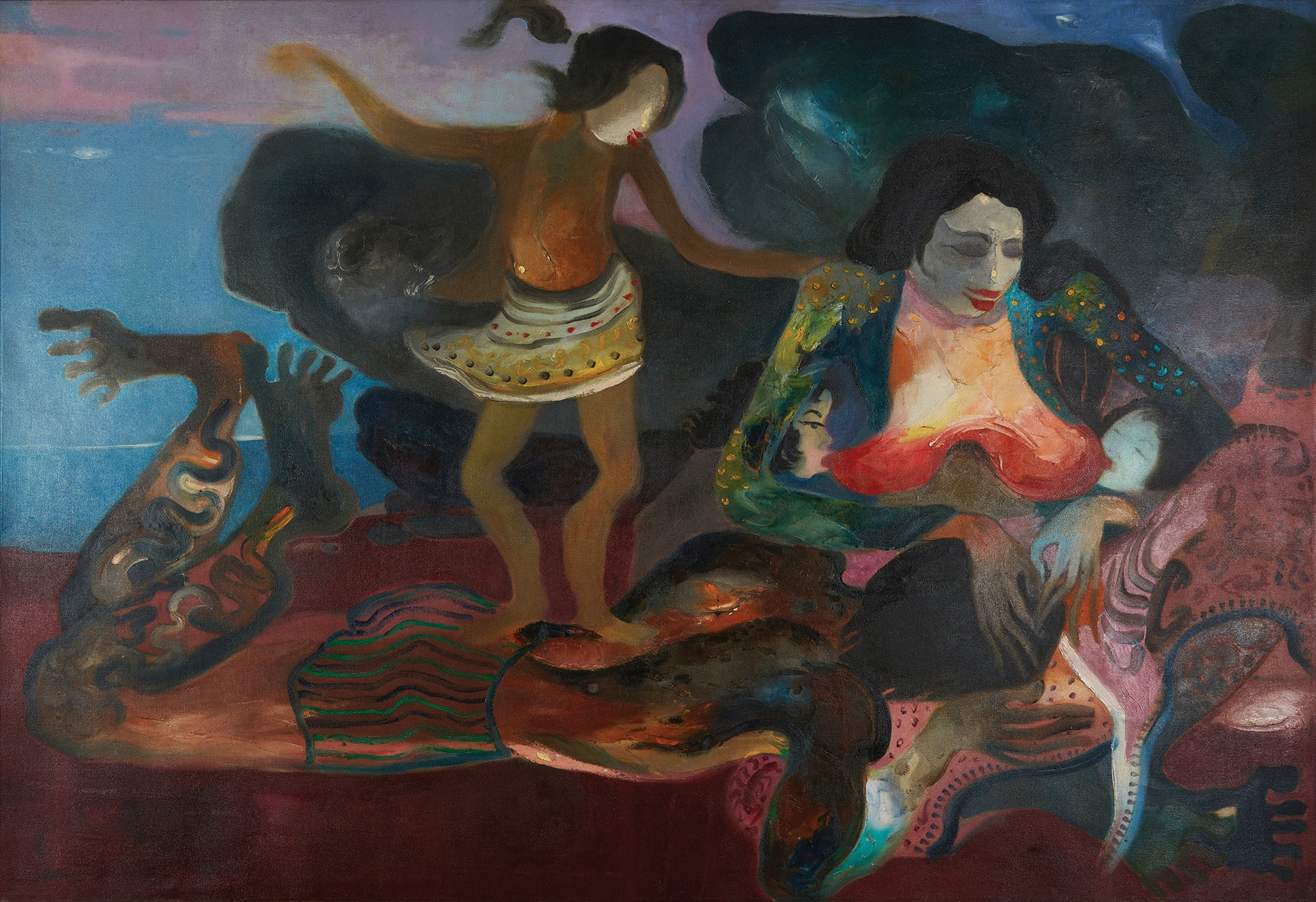 Hendra Gunawan | Dayung Batu dan Rindu (1979) | MutualArt