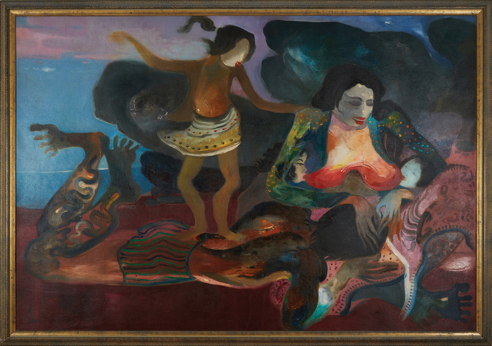 Hendra Gunawan | Dayung Batu dan Rindu (1979) | MutualArt