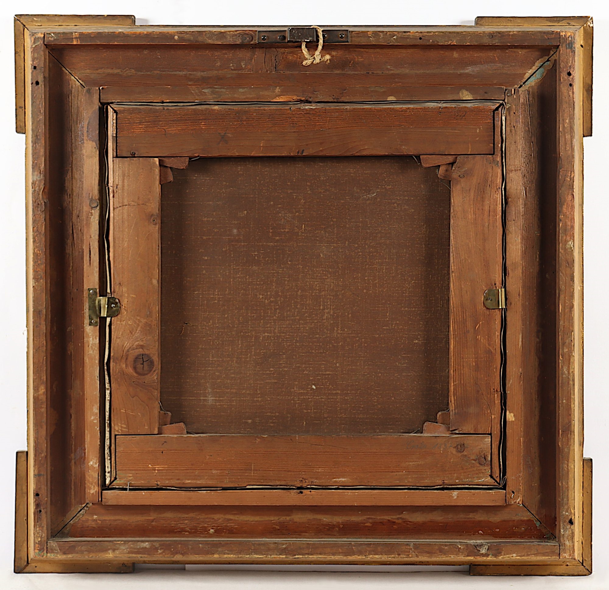 Artwork by Georg-Heinrich Crola, "Landschaft mit Jäger", Made of oil on canvas