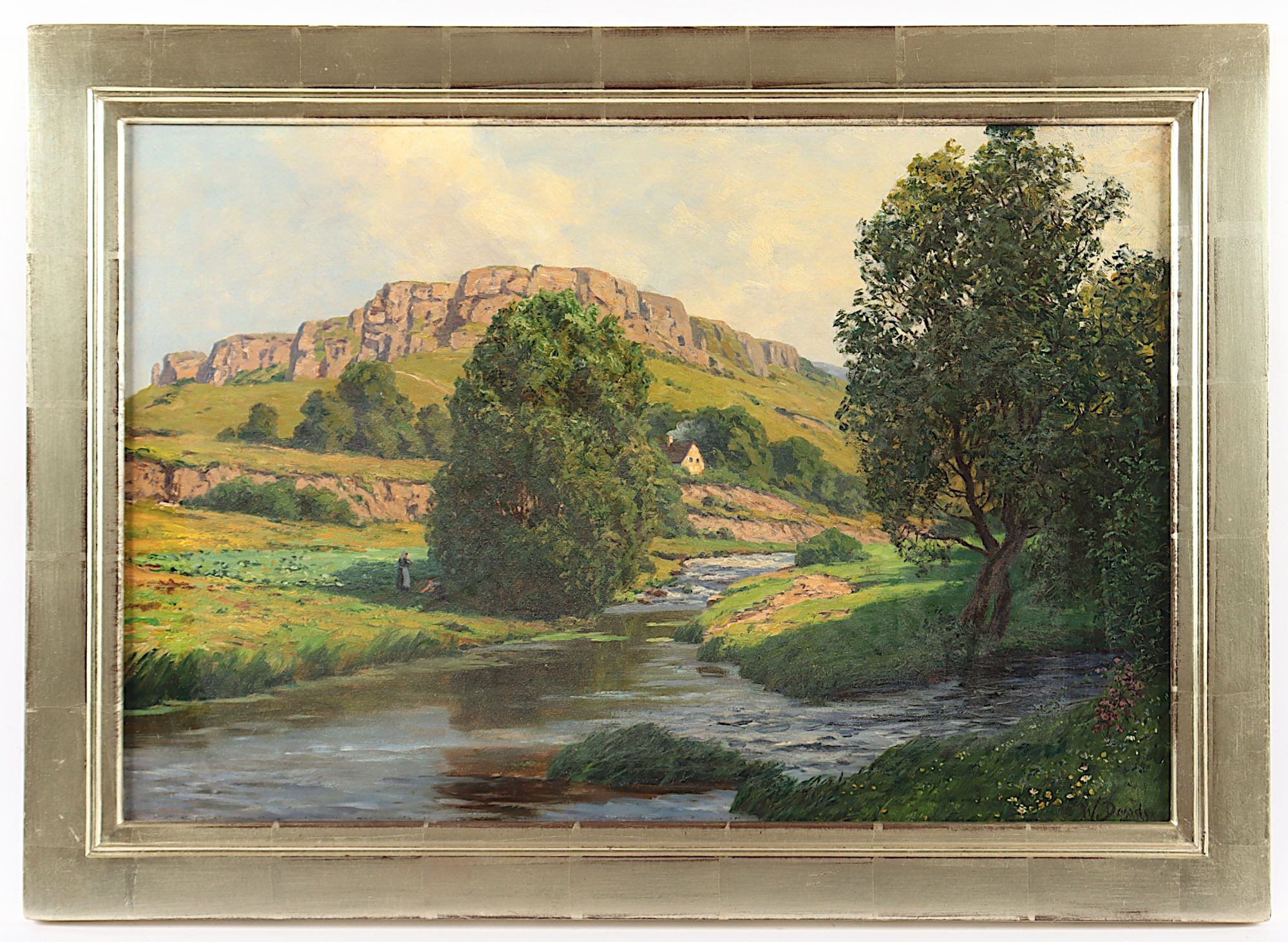 Artwork by Wilhelm Degode, "An der Kyll bei Gerolstein", Made of oil on canvas