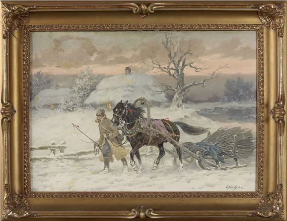 Scena zimowa by Edward Mesjasz