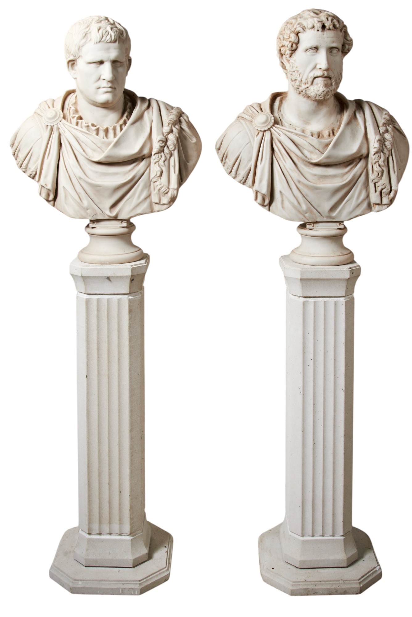 Roman School, 20th Century | A PAIR OF ROMAN STYLE FAUX MARBLE BUSTS,th ...