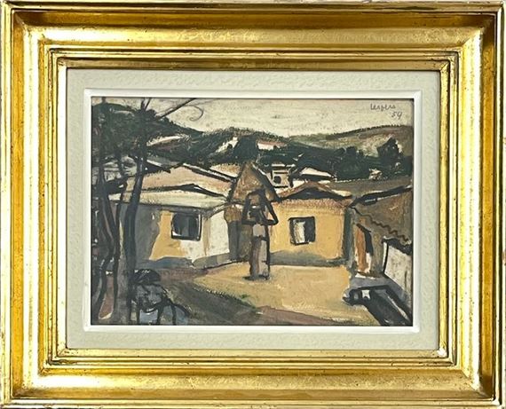 African Village by Floris Jespers, 1954