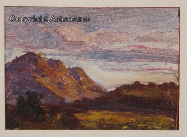 Artwork by Giuseppe Muner, Monti, Made of Oil con card