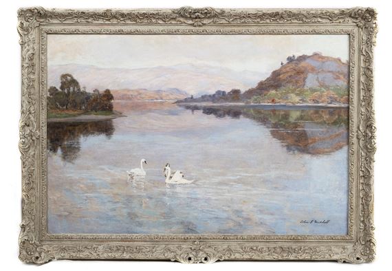 LANDSCAPE WITH SWANS by Colin Gillespie Mitchell