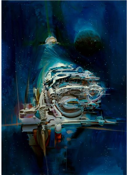Space Cruiser by John Conrad Berkey, 1990