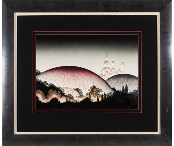 Roger Dean | Dome At Night, Roger Dean Fantastic Art Trading Card