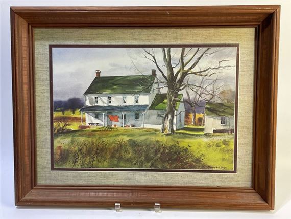 Ranulph Bye | Ranulph Bye Watercolor Print. Country House | MutualArt