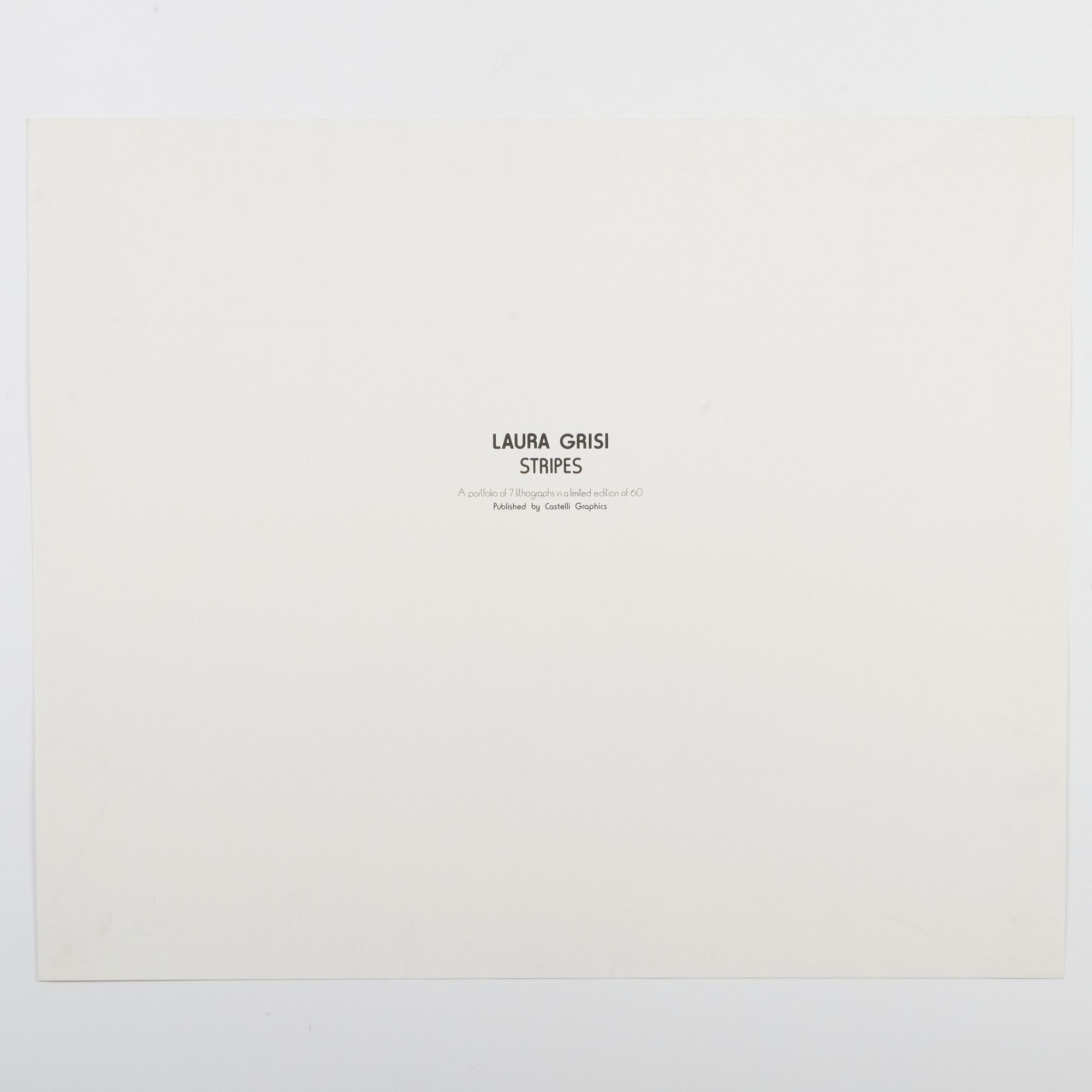 Artwork by Laura Grisi, Stripes, Made of lithographs in colors on smooth wove paper