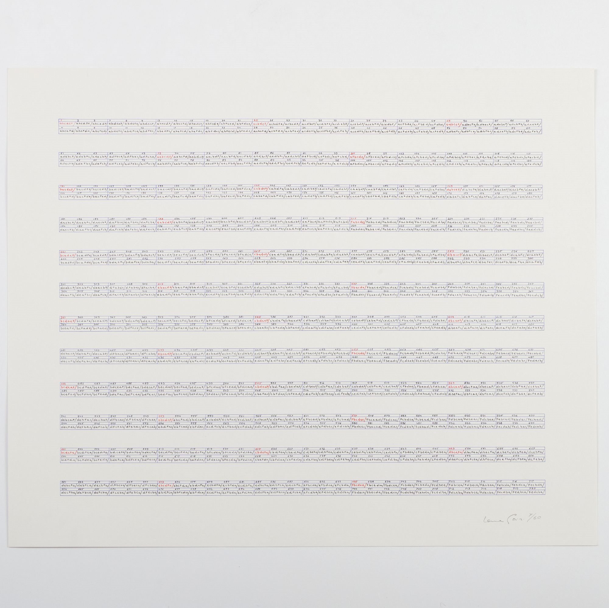 Artwork by Laura Grisi, Stripes, Made of lithographs in colors on smooth wove paper