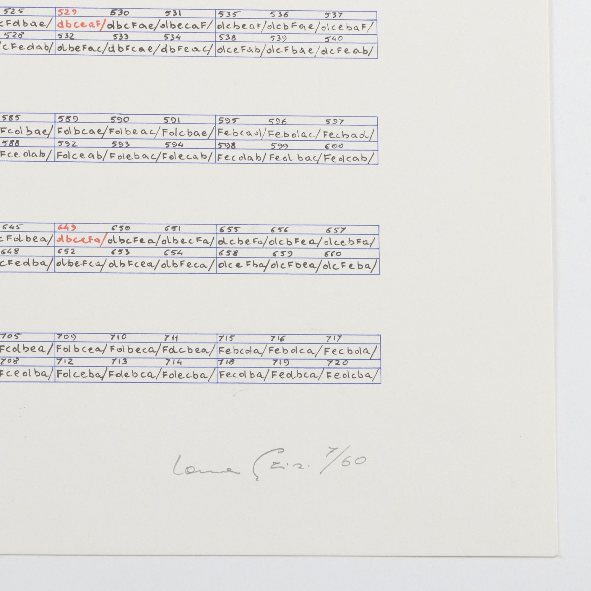 Artwork by Laura Grisi, Stripes, Made of lithographs in colors on smooth wove paper