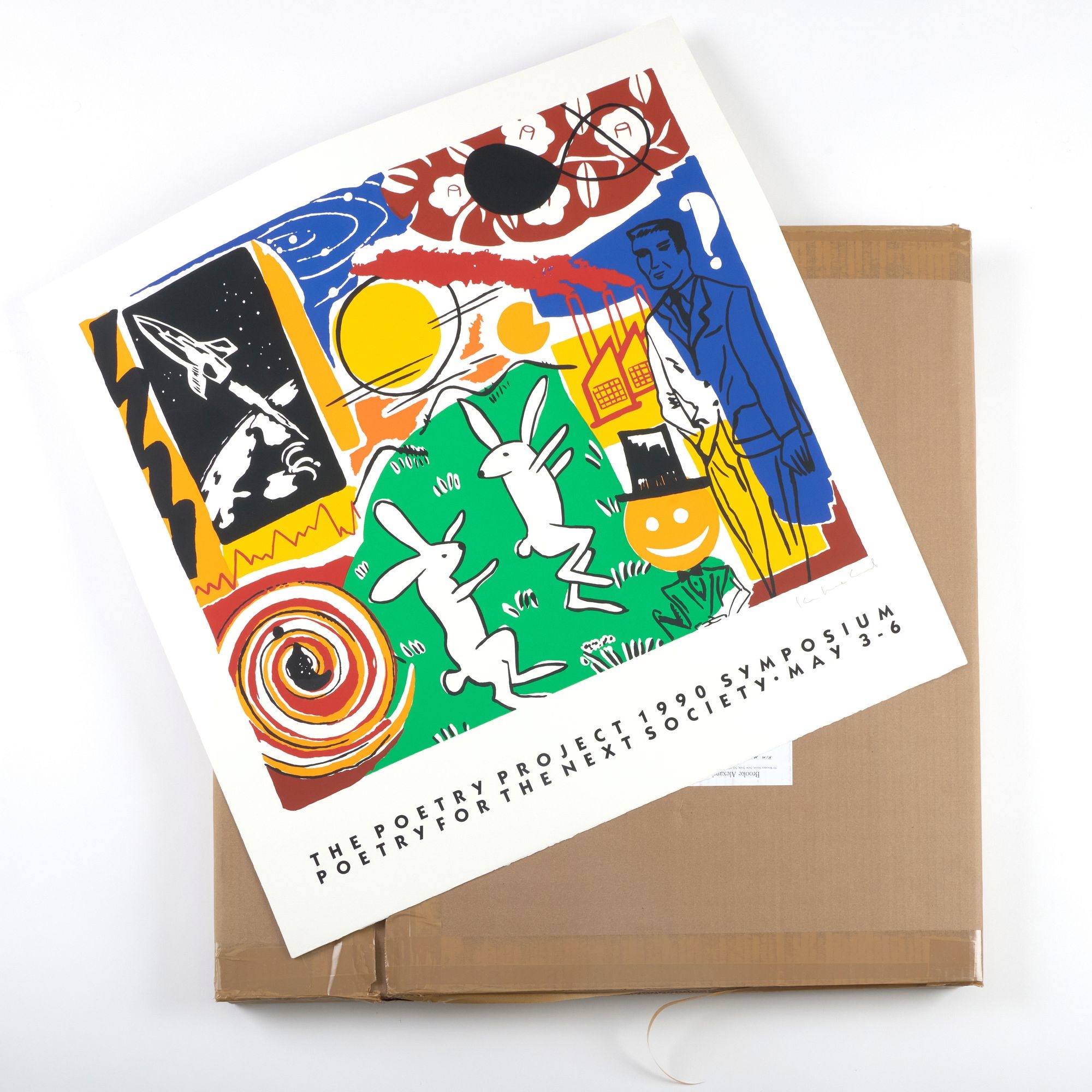 Artwork by Kim MacConnel, Poetry Project Poster Print: Group of Fifty, Made of screenprints in colors on wove paper