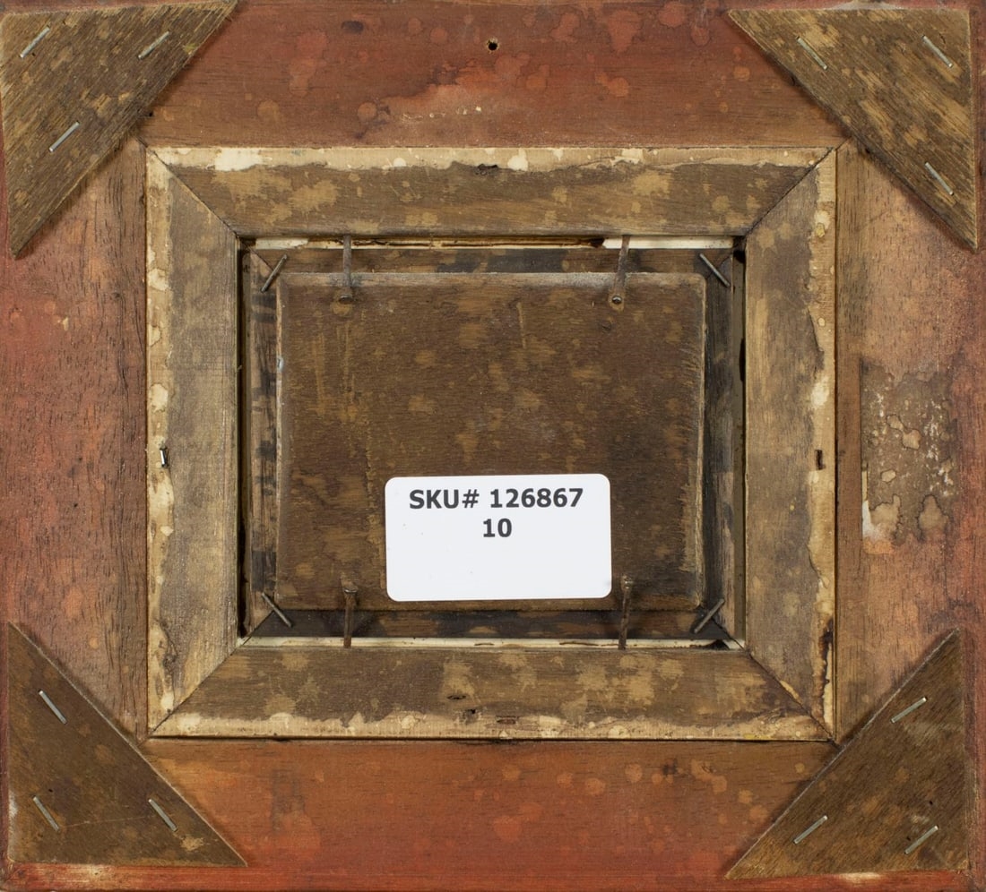 Artwork by W van Kampen, Winter Village Scene, Made of oil on board