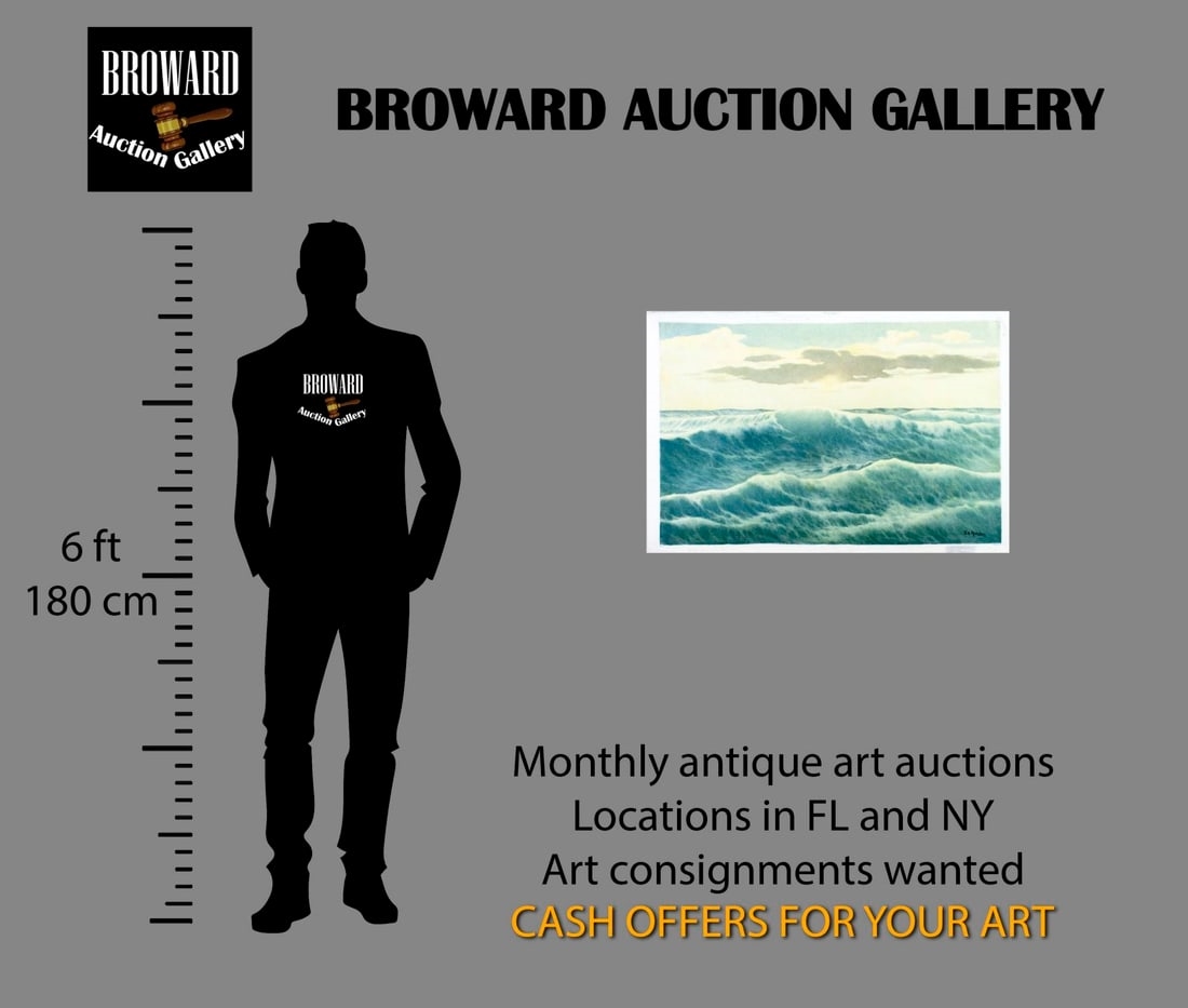 Artwork by Edouard Mandon, Seascape, Made of oil on canvas