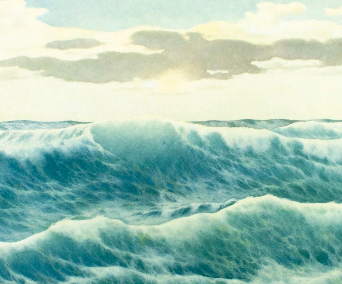 Artwork by Edouard Mandon, Seascape, Made of oil on canvas