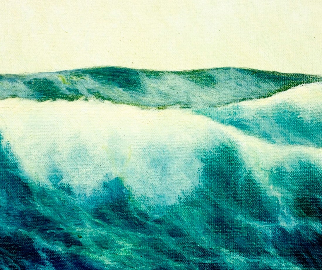 Artwork by Edouard Mandon, Seascape, Made of oil on canvas