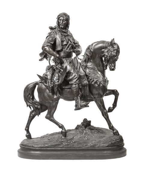 Escultura ecuestre en bronce by Émile Coriolan Hippolyte Guillemin