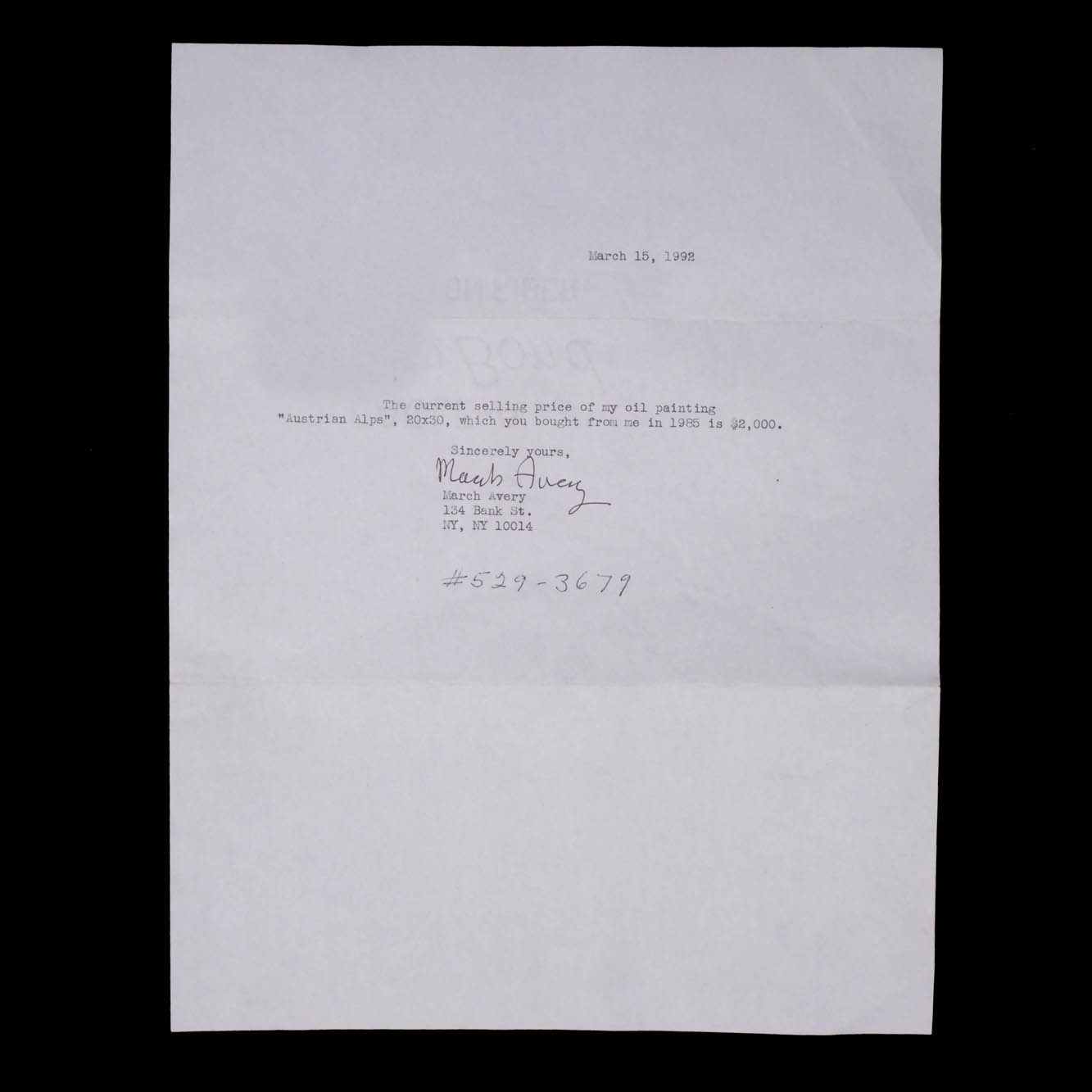 Artwork by March Avery, &#39;Austrian Alps&#39;, 1979, Made of Oil on canvas