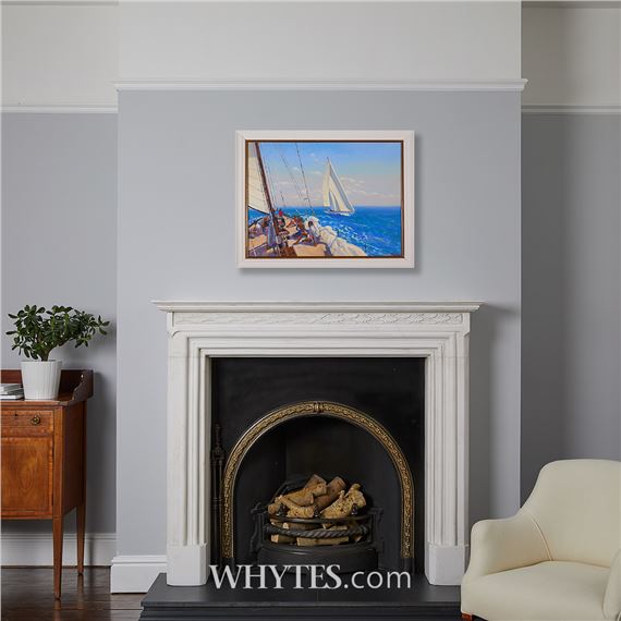 Tom Roche | Title : SAILING THE MED Frame dimensions : 25 | MutualArt