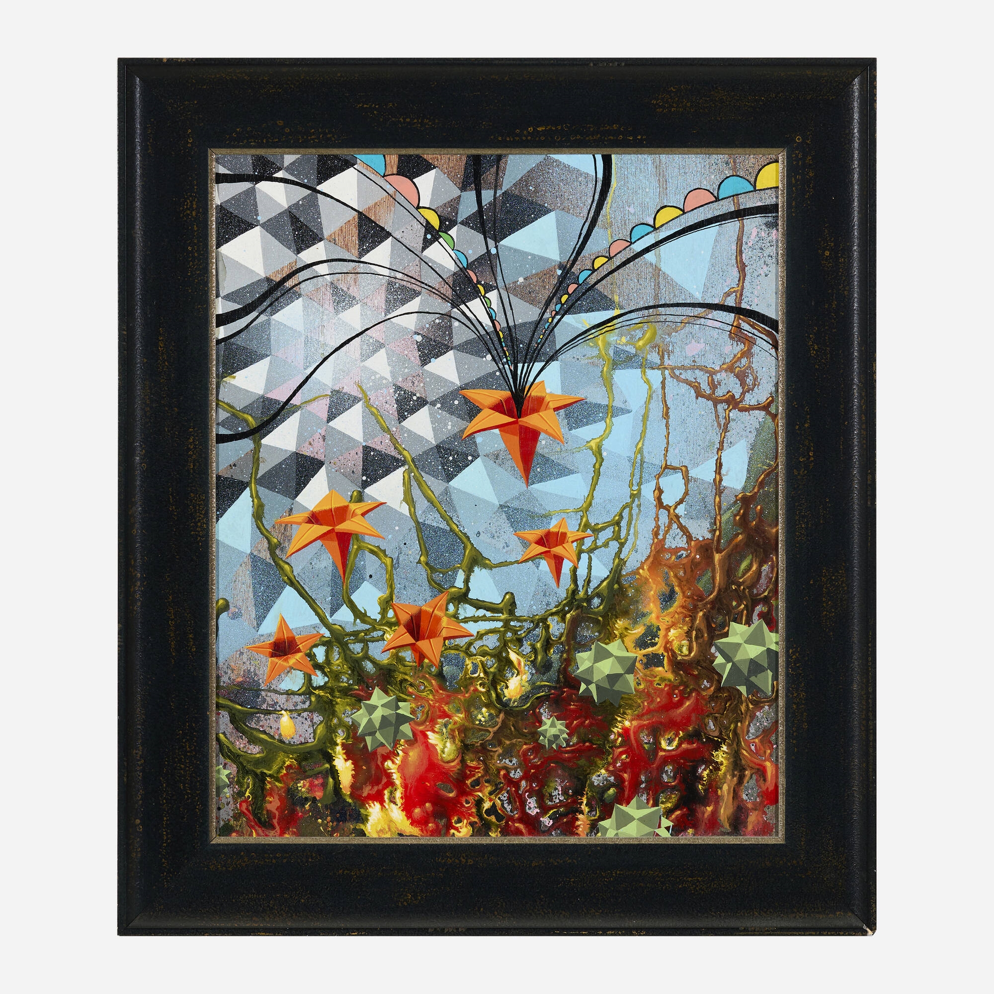 Artwork by Damon Soule, Timed Release, Made of acrylic and mixed media on panel