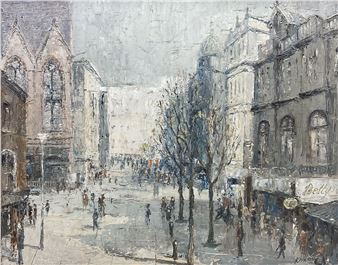 'Albion Place Leeds' in Winter - Edward Reginald Kirkness
