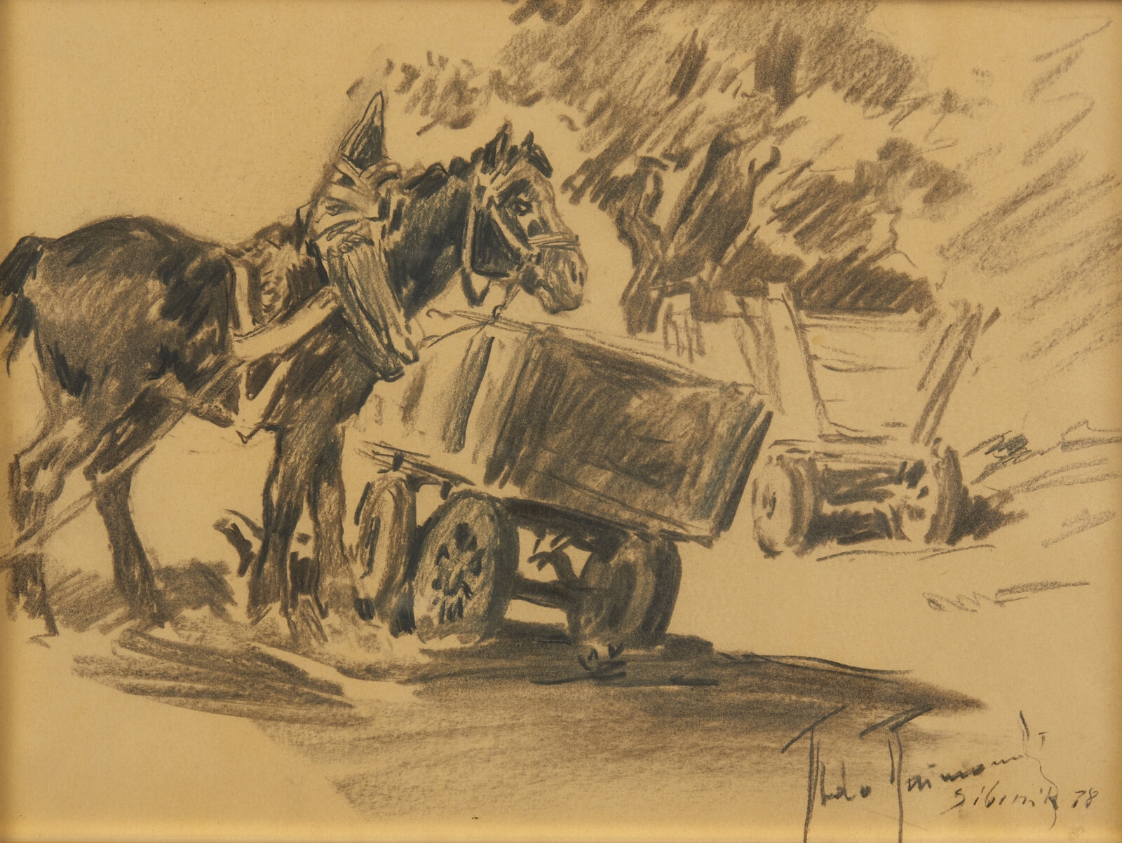 Aldo Raimondi | Group of three drawings depicting view of the Moulin ...