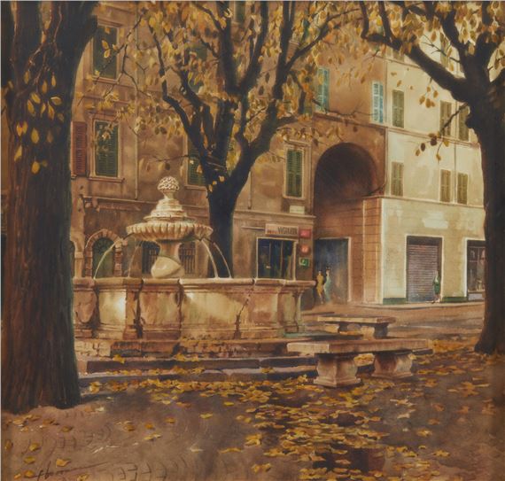 Piazzetta del Vescovado by Fausto Borrani