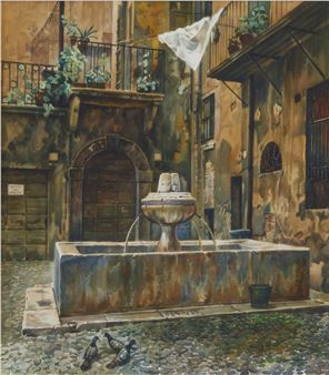 Fontana cur de' pulì, Brescia - Fausto Borrani