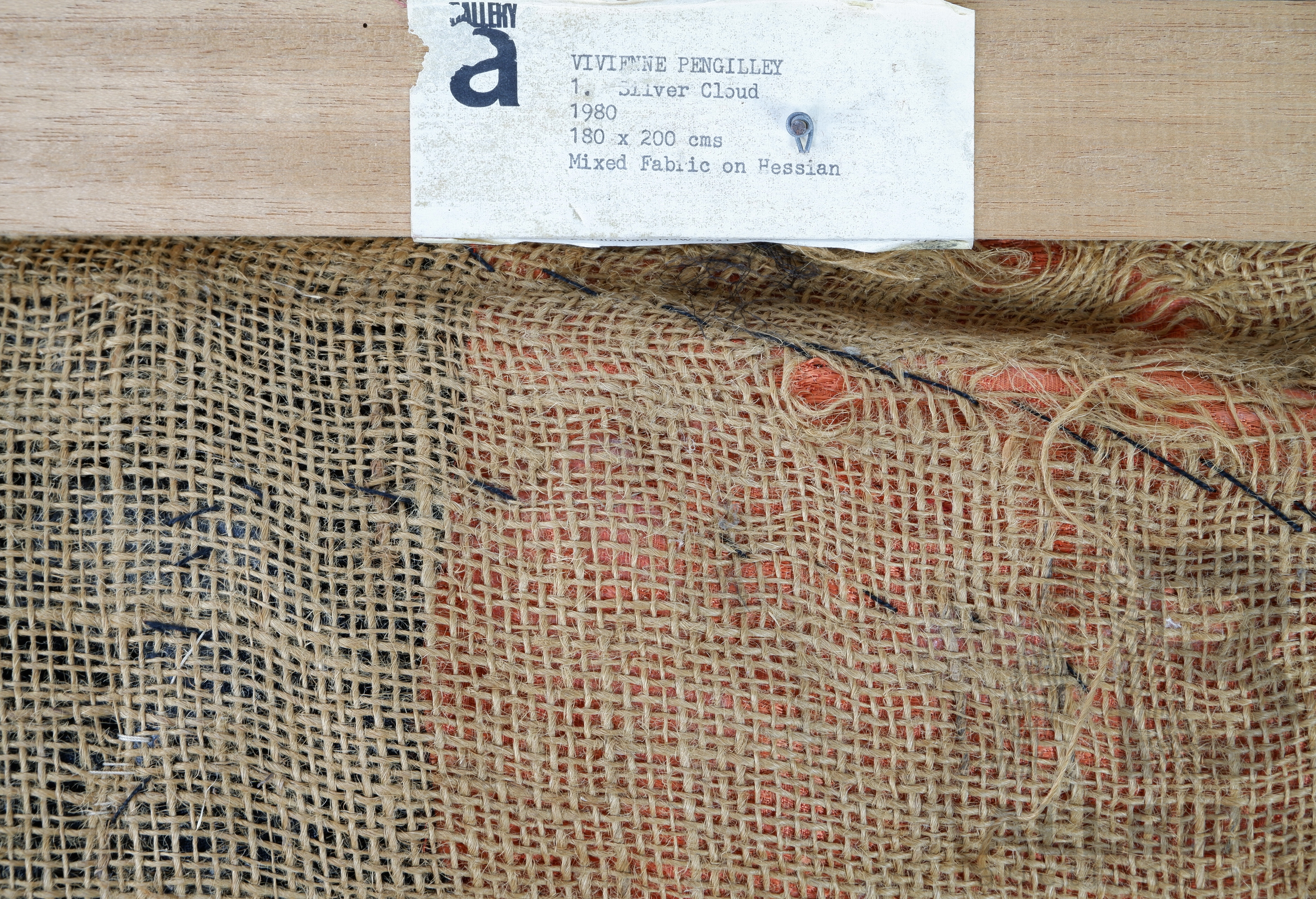 Artwork by Vivienne Pengilley, Vivienne Pengilley, Made of Fabric on Hessian