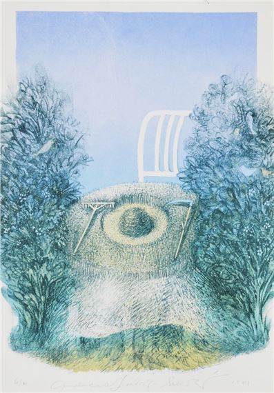 Zákoutí zahrady by Roubíčková Michaela Lesařová, datováno 1981