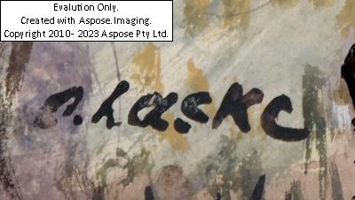 Artwork by Oskar Laske, Wimpfen am Berg, Made of watercolor on paper