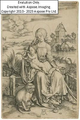 The Virgin and Child with a Monkey by Albrecht Dürer, circa 1498